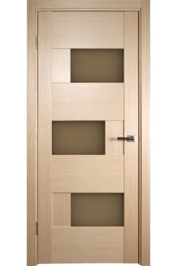 "Dominika" Bleached Oak Interior Door with Bronze Glass - villedoors.com