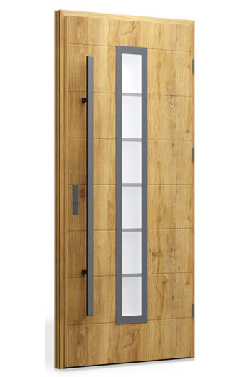 "Madrid" - Stainless Steel Entry Door with Glass - villedoors.com