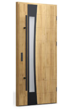 "Porto" Stainless Steel Modern Exterior Door with Glass - villedoors.com