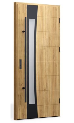 "Porto" Stainless Steel Modern Exterior Door with Glass - villedoors.com