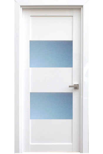 "Eldorf" High Gloss White Interior Door with Glass - villedoors.com