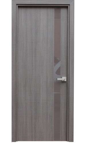 "Elporta" Grey Crosscut Contemporary Interior Door - villedoors.com