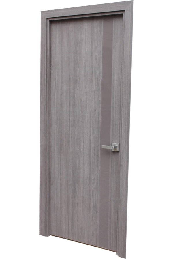 "Elporta" Grey Crosscut Contemporary Interior Door - villedoors.com