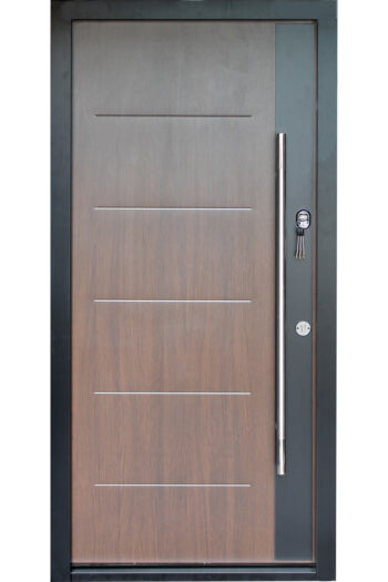 "Milano"- Modern Entry Door in Wenge Finish - villedoors.com