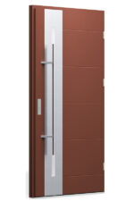 "New Yorker" Stainless Steel Modern Entry Door with Glass - villedoors.com