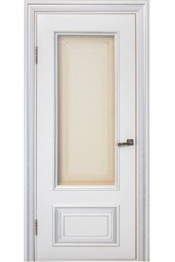 "Polo" White Enamel Interior Door with Glass - villedoors.com