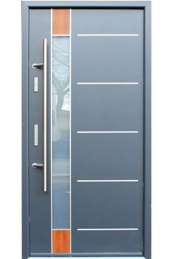Lisbon - Modern Aluminum Entrance Door with Glass - villedoors.com