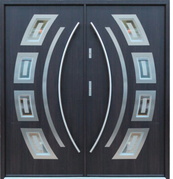 "Miami" - Stainless Steel Entry Double Door with Glass - villedoors.com