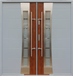 "Porto" - Stainless Steel Double Entry Door with Glass - villedoors.com
