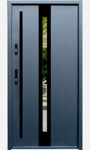 Glasgow- Stainless Steel Entry Door with Glass - villedoors.com