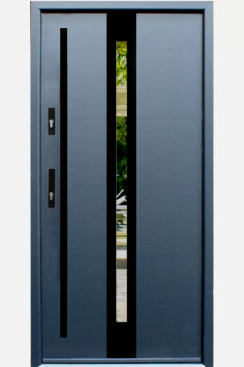 Glasgow- Stainless Steel Entry Door with Glass - villedoors.com