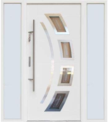 Miami- Stainless Steel Entry Door with Side Panels - villedoors.com