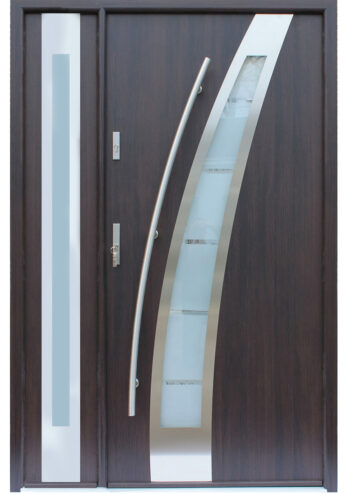 Praga - Modern Exterior Door with Active Sidelight - villedoors.com