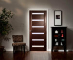 "Tokyo" Wenge Interior Door with Glass - villedoors.com