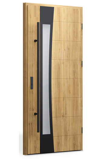 "Porto" Stainless Steel Modern Exterior Door with Glass - villedoors.com