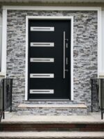 BARCA- STAINLESS STEEL ENTRY DOOR with Glass - villedoors.com