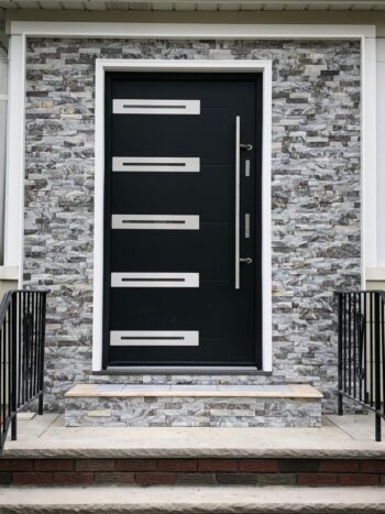 BARCA- STAINLESS STEEL ENTRY DOOR with Glass - villedoors.com