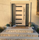 BARCA- STAINLESS STEEL ENTRY DOOR with Glass - villedoors.com