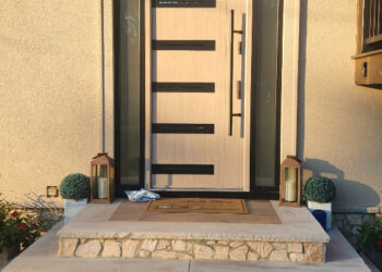 BARCA- STAINLESS STEEL ENTRY DOOR with Glass - villedoors.com