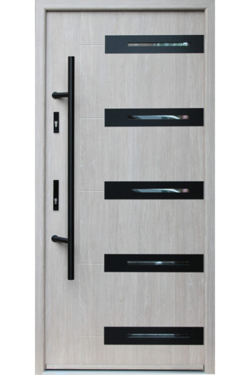 BARCA- STAINLESS STEEL ENTRY DOOR with Glass - villedoors.com