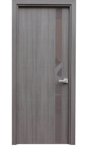 "Elporta" Grey Crosscut Contemporary Interior Door - villedoors.com