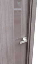 "Elporta" Grey Crosscut Contemporary Interior Door - villedoors.com