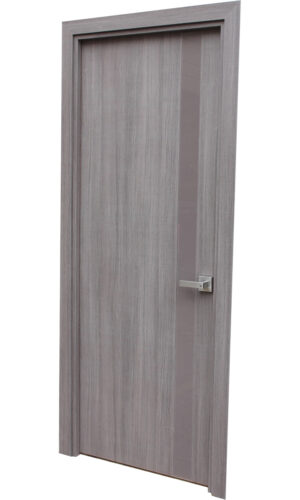 "Elporta" Grey Crosscut Contemporary Interior Door - villedoors.com