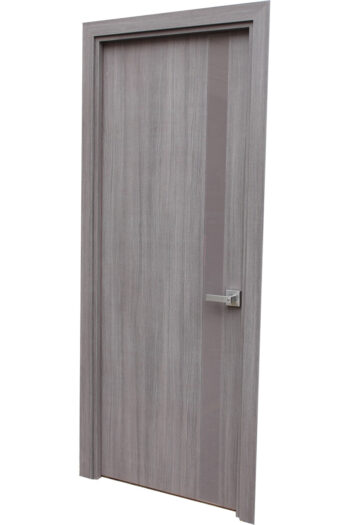 "Elporta" Grey Crosscut Contemporary Interior Door - villedoors.com