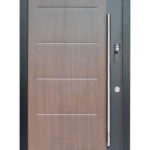 "Milano"- Modern Entry Door in Wenge Finish - villedoors.com