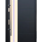 "New Yorker" Stainless Steel Modern Entry Door with Glass - villedoors.com