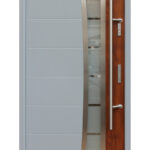 "Porto" Stainless Steel Modern Exterior Door with Glass - villedoors.com