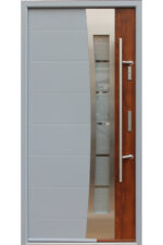 "Porto" Stainless Steel Modern Exterior Door with Glass - villedoors.com