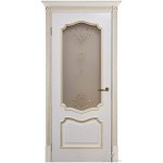 "Prestige" Ivory White Classical Interior Door with Glass - villedoors.com