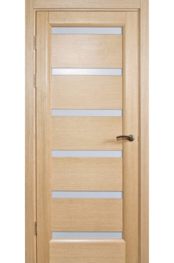 "Tokyo" Bleached Oak Interior Door with Frosted Glass - villedoors.com
