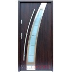 Praga - Modern Stainless Steel Exterior Door with Glass - villedoors.com