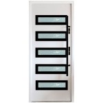 Praga - Modern Stainless Steel Exterior Door with Glass - villedoors.com