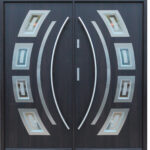 "Miami" - Stainless Steel Entry Double Door with Glass - villedoors.com