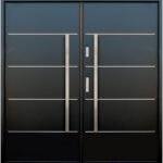 "Sofia" - Stainless Steel Entry Double Door - villedoors.com