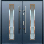"Madrid" - Stainless Steel Entry Double Door with Glass