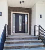 "Madrid" - Modern Entry Door with Sidelights - villedoors.com