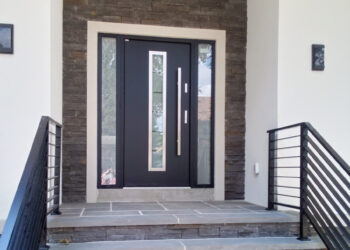 "Madrid" - Modern Entry Door with Sidelights - villedoors.com
