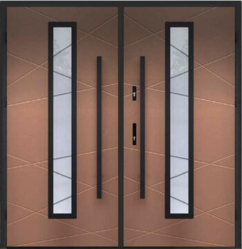"Naples" - Modern Exterior Double Door with Glass - villedoors.com
