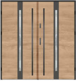 "Glasgow" - Modern Exterior Double Door with Glass - Image 2