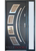 "Miami" - Modern Entry Door with a Sidelight