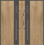 "New Yorker" - Modern Double Door in Red Oak