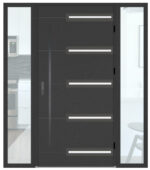 "Barca" Stainless Steel Entry Door with Sidelites on Sale! 75"w x 87"h