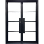 WR37 Architectural Iron Glass Double Door