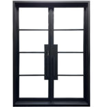 WR37 Architectural Iron Glass Double Door