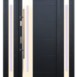 "New Yorker" - Exterior Door with an Active Sidelite. Hurricane Impact.