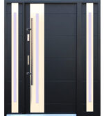 "New Yorker" - Exterior Door with an Active Sidelite. Hurricane Impact.